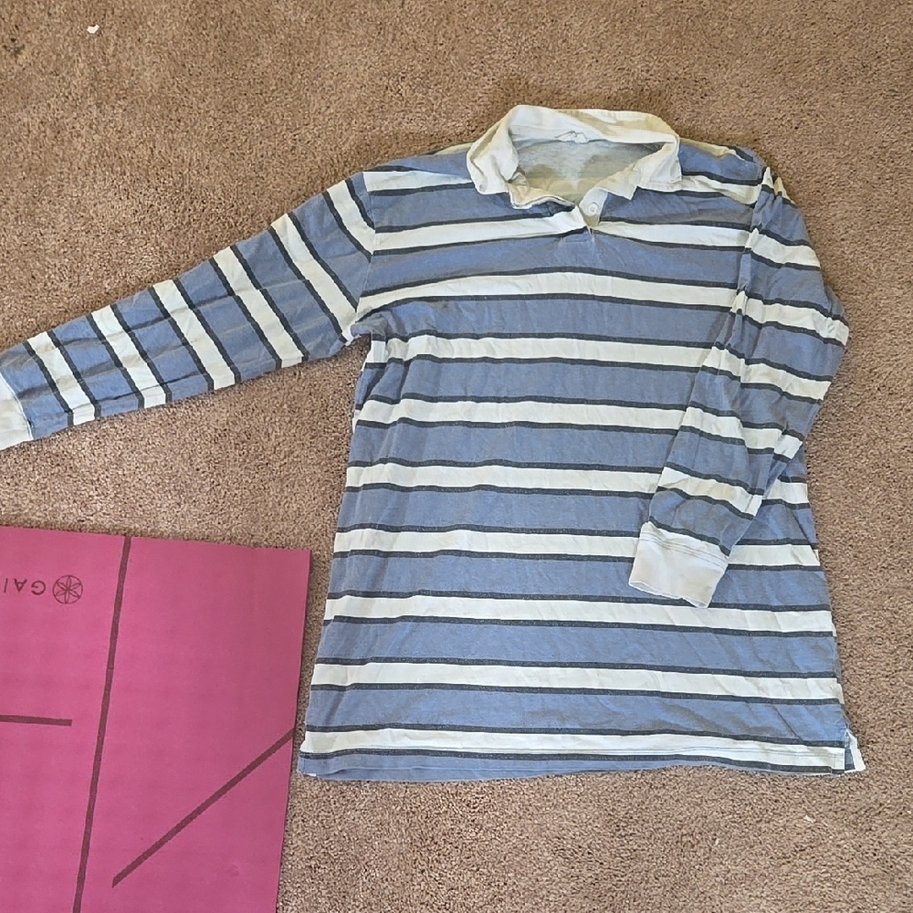 Striped Blue And White Short Dress